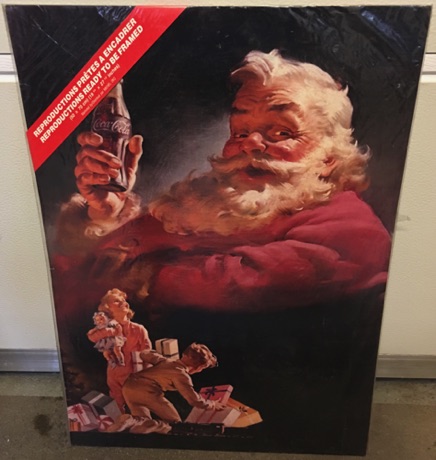 46100-1 € 10,00 coca cola reproductie poster kerstman met kinderen 70 x 50 cm.jpeg